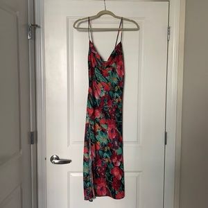 Madison Crepe Drape Neck Slip Dress